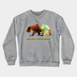 Galaxy Papa Bear Cool Impressive Birthday Gift Crewneck Sweatshirt